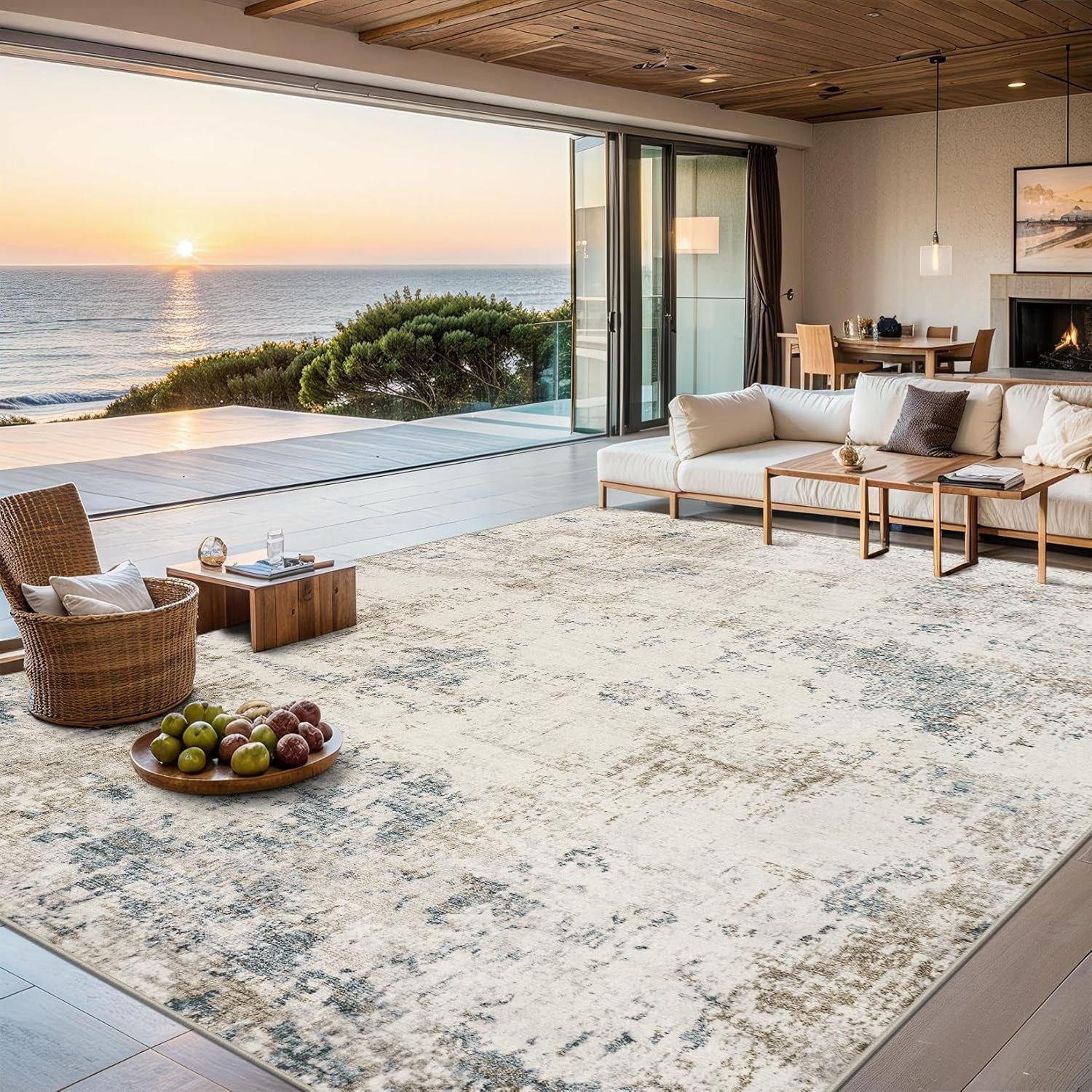 Abstract Multi-Color Area Rug